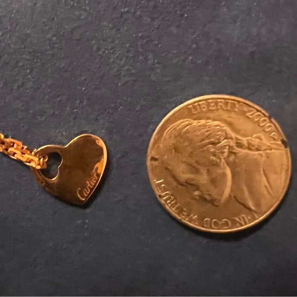 Vintage Cartier pink gold heart pendant - Picture 4 of 5